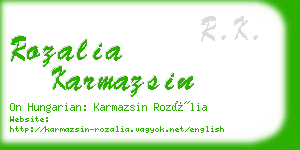 rozalia karmazsin business card